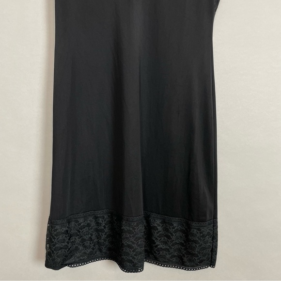 Vintage Full Slip Black Lace Sissie Women Lingerie Retro‎ Pin-Up Girl Classic - Picture 7 of 10
